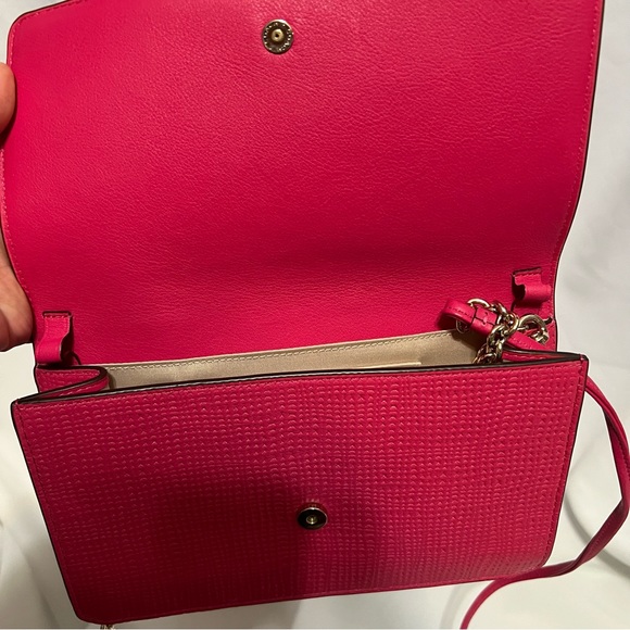 Like 🆕! Coach Madison "Pink Ruby" Embossed Leather Box Shoulder Bag/Crossbody💗 - Picture 7 of 10